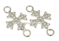 Link cruce, argint 925 placat cu rodiu, 18mm - x1