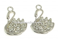 Pandantiv lebada, argint 925 placat cu rodiu, 15.5mm - x1