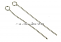 Pandantiv serpisor, argint 925 placat cu rodiu, 30mm - x2