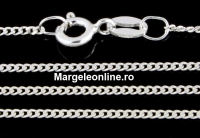 Lant argint 925 placat cu rodiu, zale plate, 45cm - x1