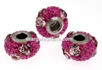 Swarovski, becharmed pave fuchsia, 14.5mm - x1
