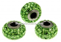 Swarovski, becharmed pave peridot, 15mm - x1