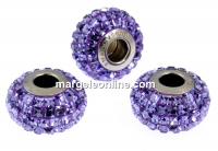 Swarovski, becharmed pave tanzanite, 15mm - x1