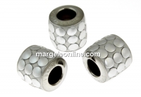 Swarovski, becharmed pave mettalics silver brushed, 9.5mm - x1