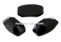Swarovski, cabochon Organic, jet, 8x5mm - x1