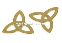 Link simbol Triquetra, argint 925 placat aur, 11.5mm - x1