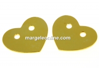 Link inima pentru gravat, argint 925 placat cu aur, 12x10mm - x1