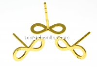 Cercei argint 925 placat cu aur,  infinit, 11.5mm - x1per
