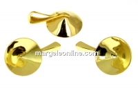 Baza pandantiv argint 925 placat cu aur light, chaton 13mm - x1
