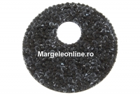Swarovski, pandantiv fine rocks, black mix snow, 40mm - x1