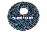 Swarovski, pand. fine rocks, bermuda blue matt, 40mm - x1