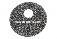 Swarovski, pand. fine rocks, black mettalic silver, 40mm - x1
