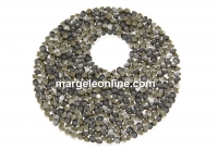 Swarovski, pand. fine rocks, black mettalic light gold, 40mm - x1