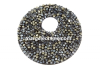 Swarovski, pand. fine rocks, black gold. shadow met. gold, 40mm - x1