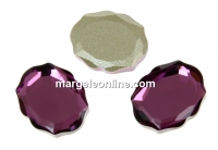 Swarovski, cabochon Baroque mirror, amethyst, 10mm - x1