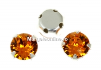 Swarovski, chaton montees, topaz, 6mm - x10