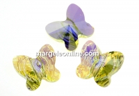 Swarovski, margele fluture, jonquil aurore boreale, 8mm - x2
