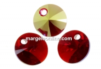Swarovski, pandantiv rivoli, siam aurore boreale, 8mm - x4