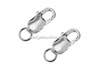 Incuietoare carabina, argint 925 placat cu rodiu, 8.5x4.5mm - x2