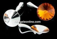 Baza pandantiv argint 925 placat cu rodiu, rivoli 12mm - x1