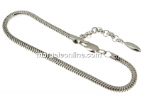 Bratara pt Swarovski Becharmed, ag 925 pl. cu rodiu, 17.5+4.5cm - x1