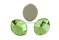 Swarovski, cabochon frunza, peridot, 10x8mm - x1