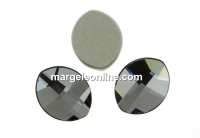 Swarovski, cabochon frunza, silver night, 10x8mm - x1