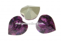 Swarovski, fancy chaton inima, amethyst, 6mm - x4