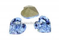 Swarovski, fancy chaton inima, light sapphire, 6mm - x4