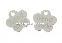 Charm floare, hand made, argint 925, 8mm  - x1