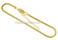 Bratara pt Swarovski Becharmed, argint 925 pl. cu aur, 18+4cm - x1
