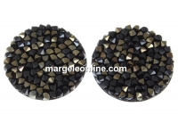 Swarovski, cabochon f. rocks, black jet nut, 19.5mm - x1