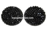 Swarovski, cabochon f. rocks, black jet, 19.5mm - x1