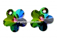 Swarovski, pandantiv floare, vitrail medium, 14mm - x1