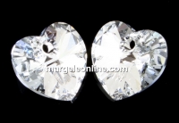 Swarovski, pandantiv inima, comet argent light, 14mm - x2