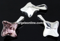 Baza pandantiv argint 925, romb pt Swarovski 4485 de 10.5mm - x1