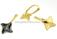 Tortite ag 925 aurit, romb pt Swarovski 4485 de 10.5mm - x1per