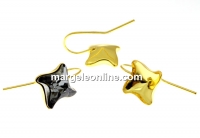 Tortite ag 925 aurit, patrat, pt Swarovski 4485 de 10.5mm - x1per