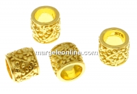 Spacer decor tub, argint 925 aurit, 6x7mm - x1