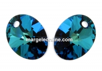 Swarovski, pandantiv oval, bermuda blue, 12mm - x1