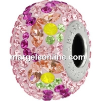 Swarovski, becharmed pave rose peach tulip, 14.5mm - x1