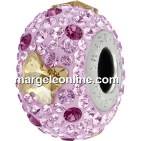Swarovski, becharmed pave golden shadow butterfly, 14.5mm - x1
