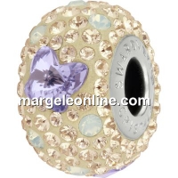 Swarovski, becharmed pave provence lavander butterfly, 14.5mm - x1