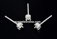 Tortite cercei pentru chaton de 3.7mm, argint 925 - x1per