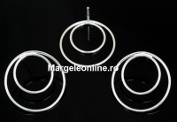Tortite cercei , argint 925, 12x23mm - x1per
