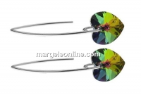 Tortite cercei, argint 925, pt pand. Swarovski inima 10mm - x1per