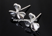 Tortite cercei trifoi, argint 925 rodiat, 9mm - x1per