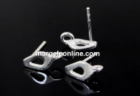 Tortite cercei cu bucla, argint 925, 12.5mm - x1per