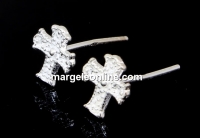 Tortite cercei cruce, argint 925, 8mm - x1per