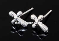 Tortite cercei cruce, argint 925, 12.5mm - x1per